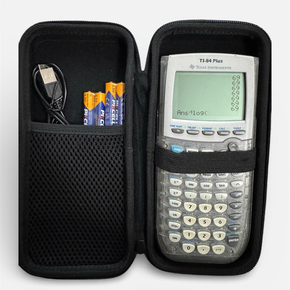 Texas Instruments TI-84 Plus Graphing Calculator with Case - Gray